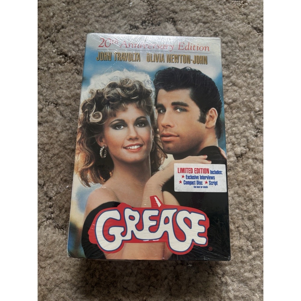 Paramount Grease VHS Box Set OS Multi Good 20th Anniversary Widescreen Script CD